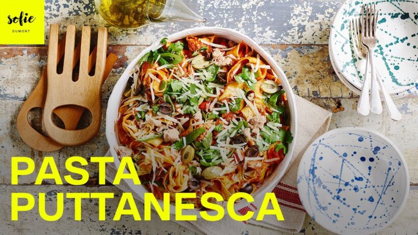 Pasta puttanesca met tonijn