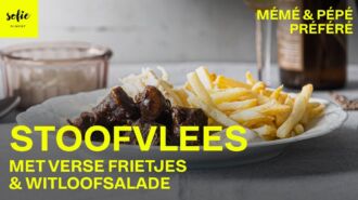 Stoofvlees met verse frietjes en witloofsalade