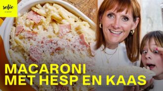 Macaroni met hesp en kaas