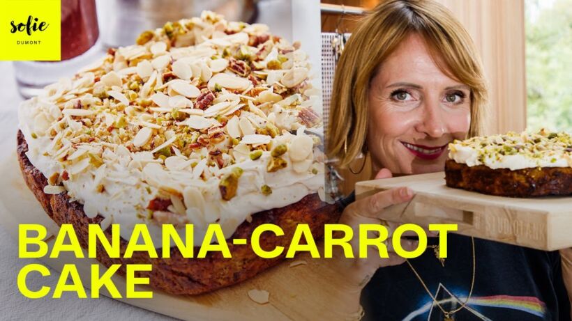 Vegan banana-carrot cake in de airfryer