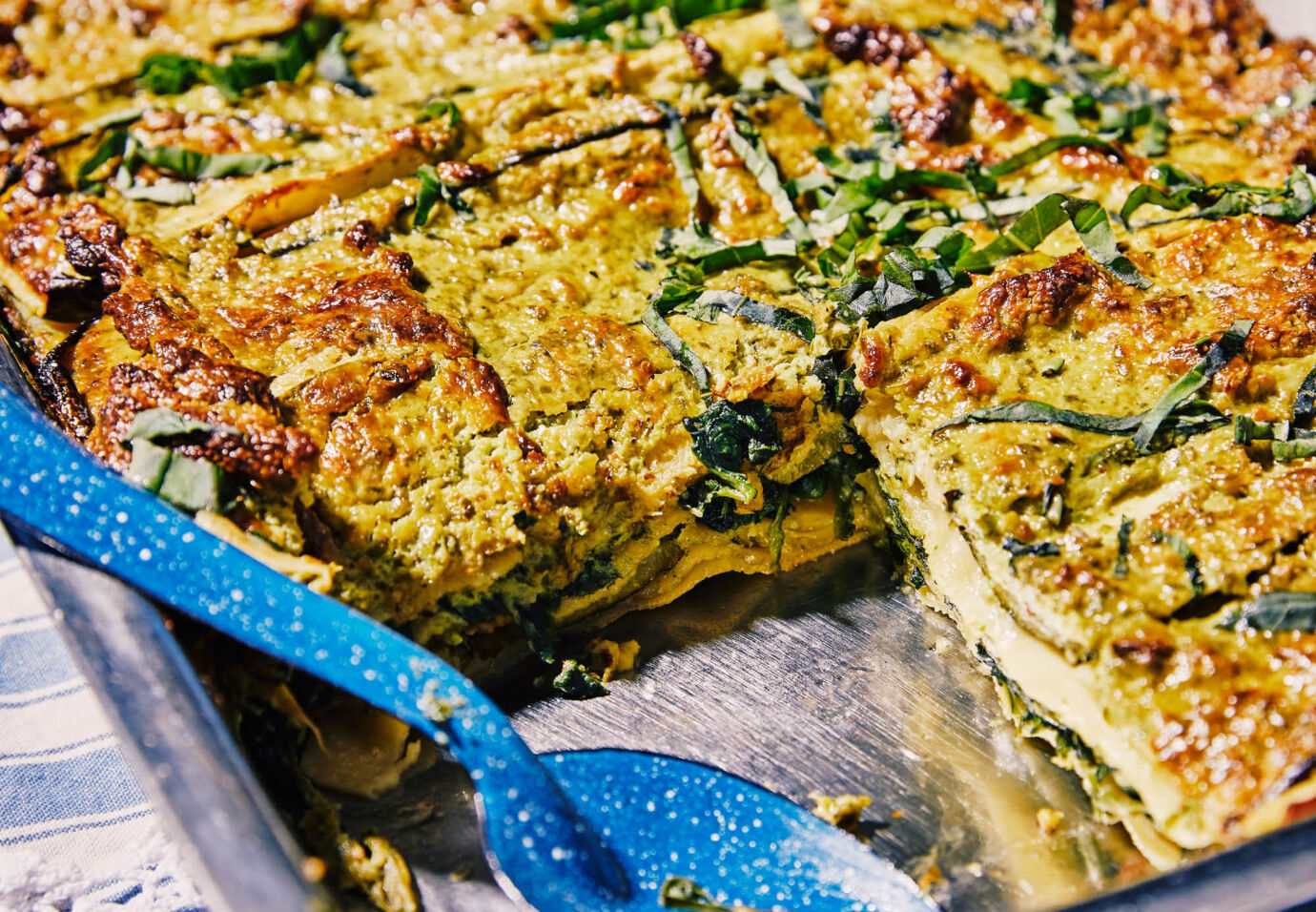 Lasagne met courgette, spinazie en pesto Sofie Dumont Chef