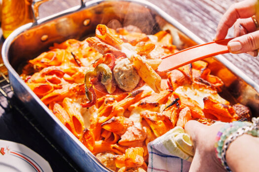 Penne met meatballs en geroosterd paprika uit de oven Sofie Dumont Chef2