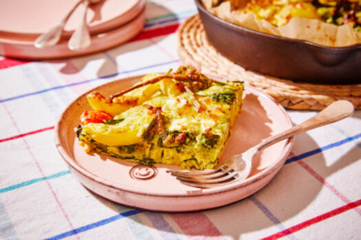 Pesto Omelet met Feta en Spinazie uit de Oven