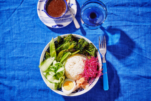 Vegetarische Rijstbowl met Honing-Sojasaus