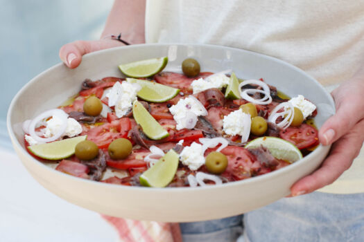 Tomatensalade met kappertjes en ricotta op z'n mediterraans Sofie Dumont Chef2